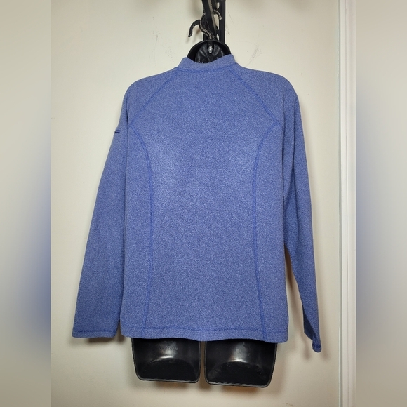 L.L. Bean Fleece Purple Quarter Zip Sweater sz M 247229 - Picture 3 of 10